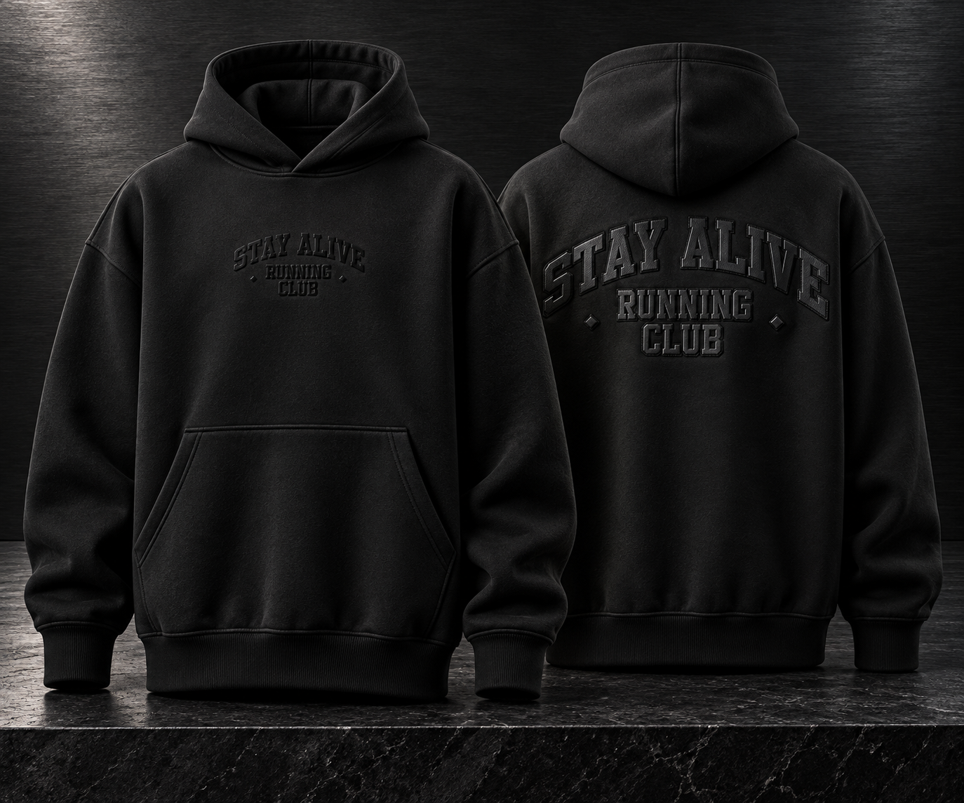 MONOGRAM DEBOSSED HOODIE
