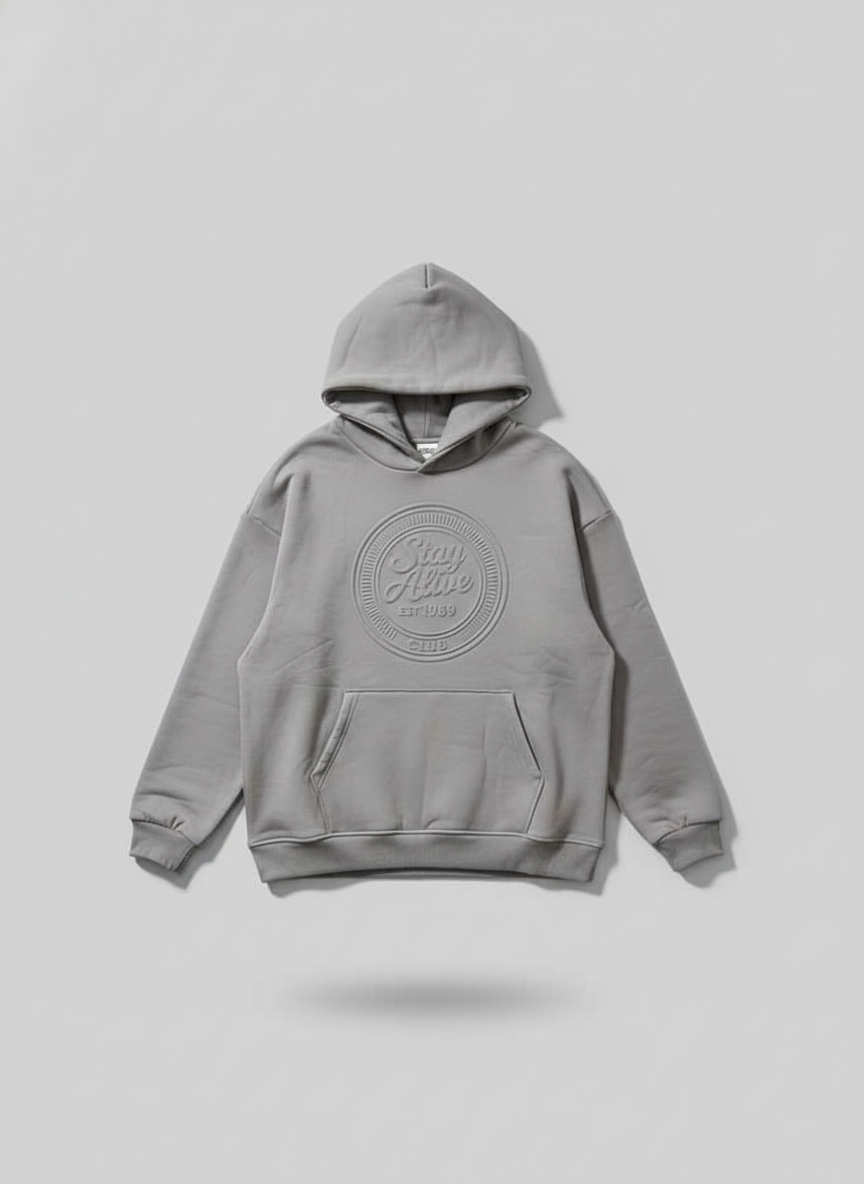 STAY ALIVE CLUB — GRAY HOODIE
